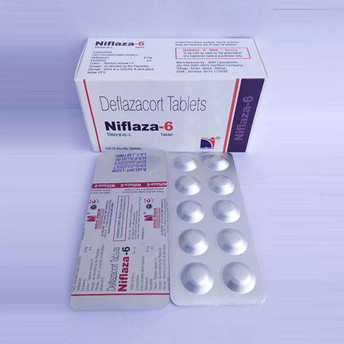 Product Name: Niflaza 6, Compositions of Niflaza 6 are Deflazacort Tablets - Nova Indus Pharmaceuticals