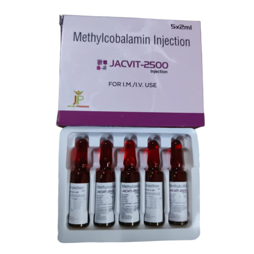 Product Name: Jacvit2500, Compositions of Jacvit2500 are Methylcobalamin Injection - Jecks Pharma