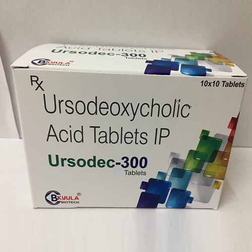 Product Name: Ursodec 300, Compositions of Ursodec 300 are Ursodeoxycholic Acid Tablets IP - Bkyula Biotech