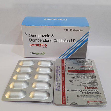 Product Name: Omereen D, Compositions of Omereen D are Omeprazole & Domperidone Capsules I.P. - Abigail Healthcare
