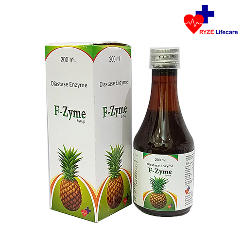 Product Name: F Zyme Syrup , Compositions of F Zyme Syrup  are Diastase Enzyme  - Ryze Lifecare