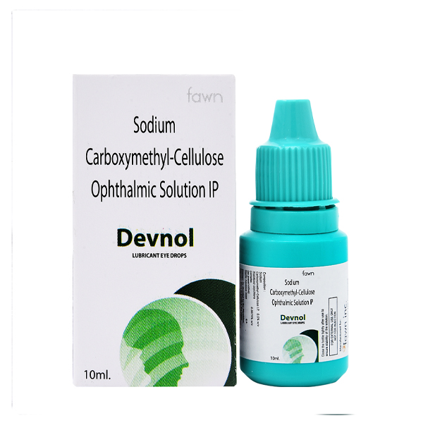 Product Name: DEVNOL, Compositions of DEVNOL are Sodium Carboxymethyl-Cellulose 0.5% w/v, Ophthalmic Solution I.P. 0.0075% w/v - Fawn Incorporation
