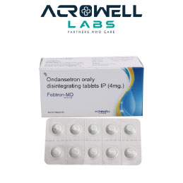 Product Name: Fentron MD, Compositions of Fentron MD are Ondensetron Orally Disintegrating Tablets IP 4 mg - Acrowell Labs Private Limited