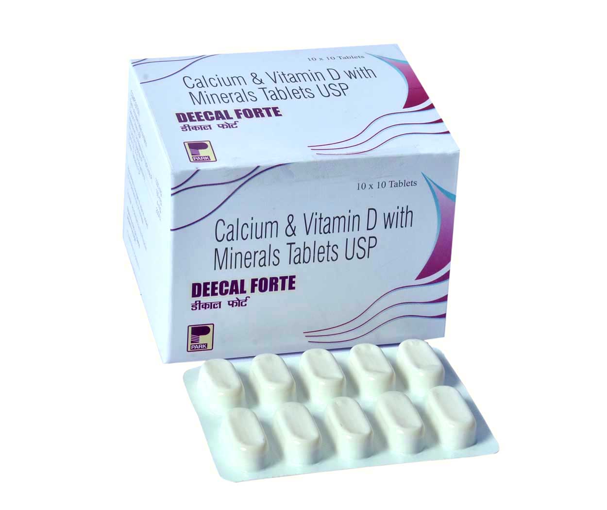 Product Name: DEECAL FORTE, Compositions of DEECAL FORTE are Calcium & Vitamin D with Minerals Tablets USP - Park Pharmaceuticals