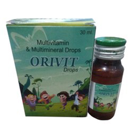 Product Name: Orivit, Compositions of Orivit are Multvitamin & Multiminerals Drops - Oreo Healthcare