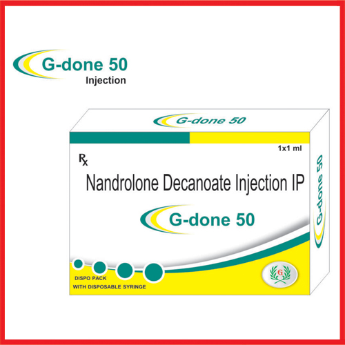Product Name: G done 50, Compositions of G done 50 are Nandrolone Decanoate Injection I.P. - Greef Formulations