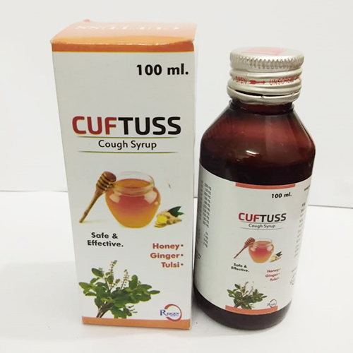Product Name: CUFTUS Syrup, Compositions of CUFTUS Syrup are HONEY  - GINGER  - TULSI  - BANSA - JV Healthcare