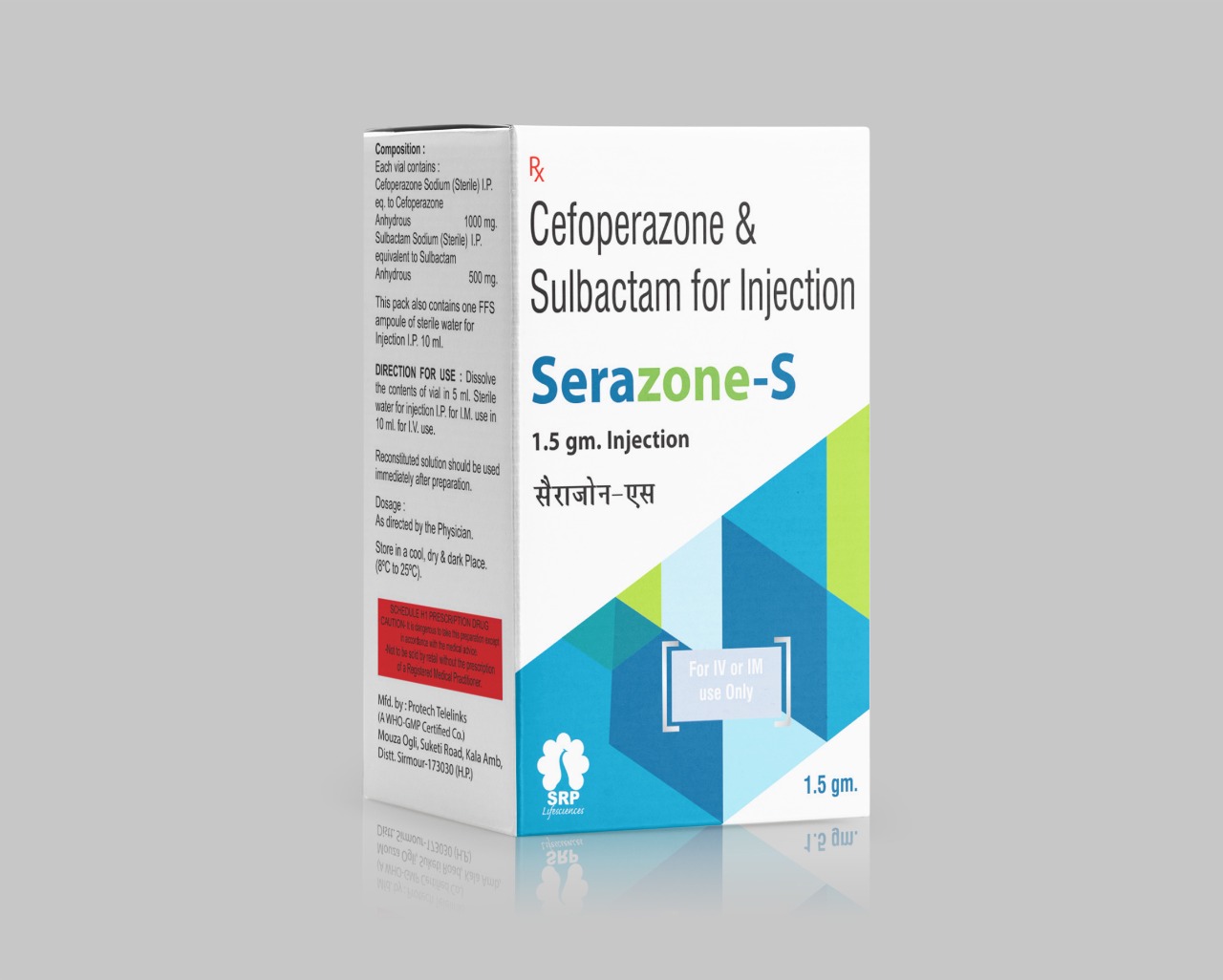 Product Name: serazone s , Compositions of serazone s  are cefoperazone & sulbactam for injection - Cynak Healthcare