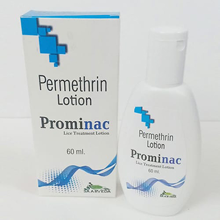 Product Name: PROMINAC Lotion, Compositions of are Permethrin BP 5% w/v Lotion(with Outer) - IIFA Healthcare