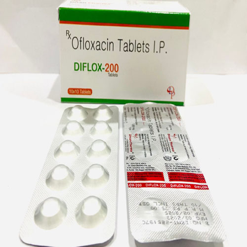 Product Name: Diflox 200, Compositions of Diflox 200 are Ofloxacin Tablets I.P. - Disan Pharma