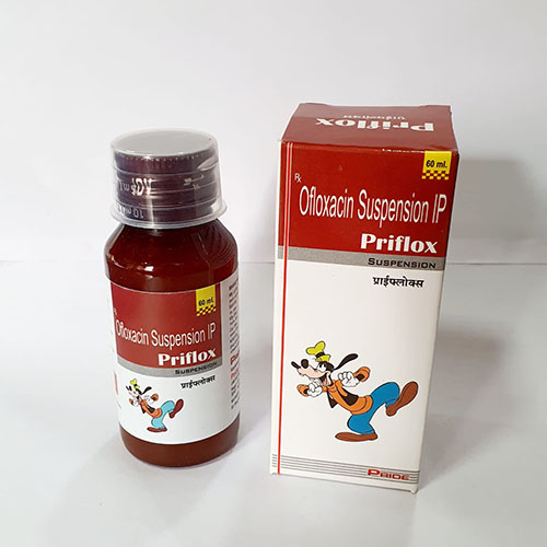 Product Name: Priflox, Compositions of Priflox are Ofloxacin Suspension IP - Pride Pharma