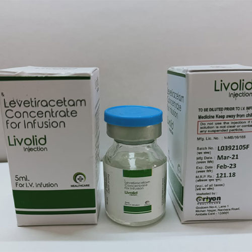Product Name: Livolid, Compositions of Livolid are Levetiracetam Concentrate - Oriyon Healthcare