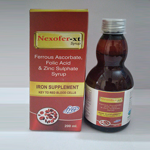 Product Name: Nexofer XT, Compositions of Nexofer XT are Ferrous Ascrobate,Folic Acid &Zinc Sulphate Syrup - Aman Healthcare