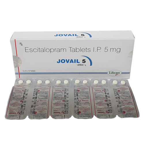 Product Name: Jovail 5, Compositions of Jovail 5 are Escitalopram Tablets IP 5mg - Lifecare Neuro Products Ltd.