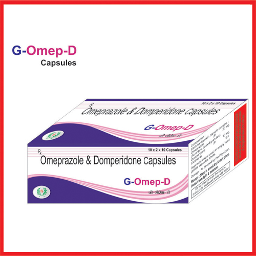 Product Name: G Omep D, Compositions of G Omep D are Omeprazole & Domperidone Capsules - Greef Formulations