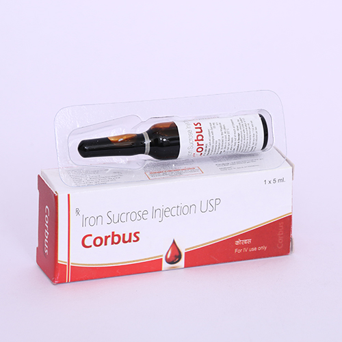 Product Name: CORBUS, Compositions of CORBUS are Iron Sucrose Injection IP - Biomax Biotechnics Pvt. Ltd