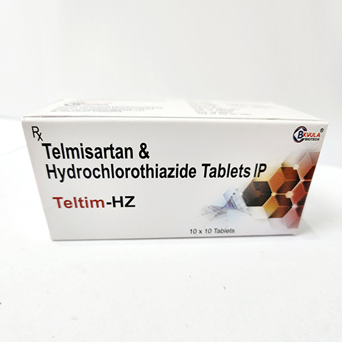 Product Name: Teltim HZ, Compositions of Teltim HZ are Telmisartan Hydrochlorothiazide Tablets IP - Bkyula Biotech