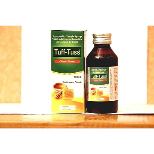 Product Name: Tuff Tuss, Compositions of Ayurvedic Cough Syrup With Additional Benifits Of Ginger & Tulsi are Ayurvedic Cough Syrup With Additional Benifits Of Ginger & Tulsi - Venix Global Care Private Limited