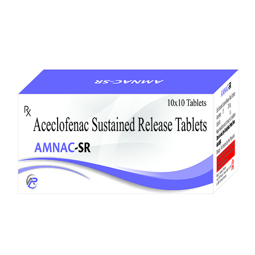 Product Name: Amnac SR, Compositions of Amnac SR are Aceclofenac Sustained Release Tablets - Ambrosia Pharma