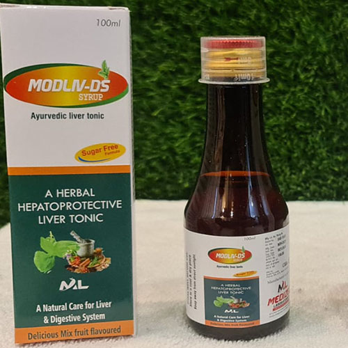 Product Name: Modiliv DS, Compositions of Modiliv DS are Ayurvedic Liver Tonic - Medizec Laboratories