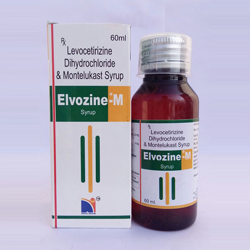 Product Name: Elvozine M, Compositions of Elvozine M are Levocetirizine Dihydrochloride & Montelukast Syrup - Nova Indus Pharmaceuticals