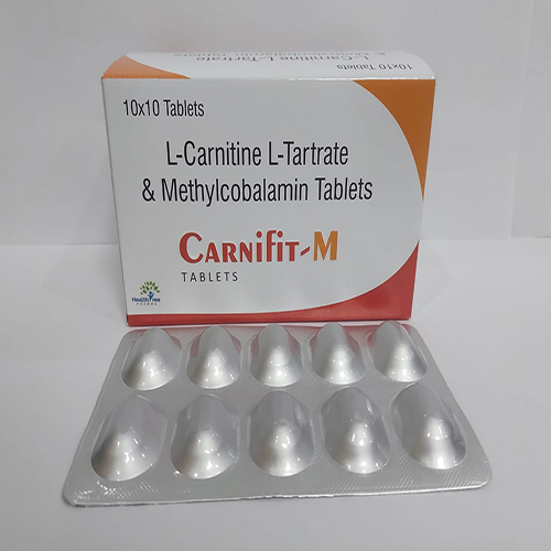 Product Name: Carnifit M, Compositions of Carnifit M are L-Carnitine L-Tartrate & Methylcobalamin Tablets  - Healthtree Pharma (India) Private Limited