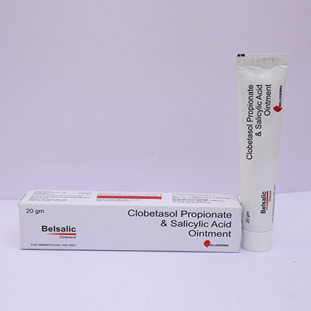 Product Name: Belsalic, Compositions of Belsalic are Clobetasol Propionate & Salicylate Acid Ointment - Eviza Biotech Pvt. Ltd