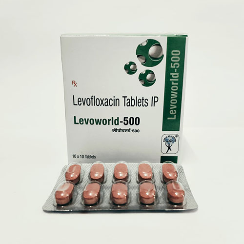 Product Name: Levoworld 500, Compositions of Levoworld 500 are Levofloxacin Tablets IP - WHC World Healthcare