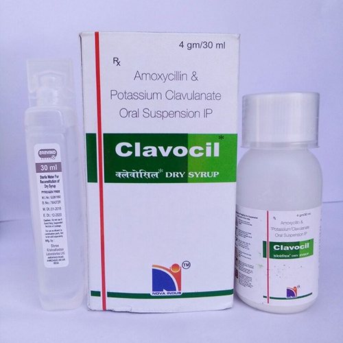 Product Name: Clavocil , Compositions of Clavocil  are Amoxicillin & Potassium Clavulanate Oral Suspension IP - Nova Indus Pharmaceuticals