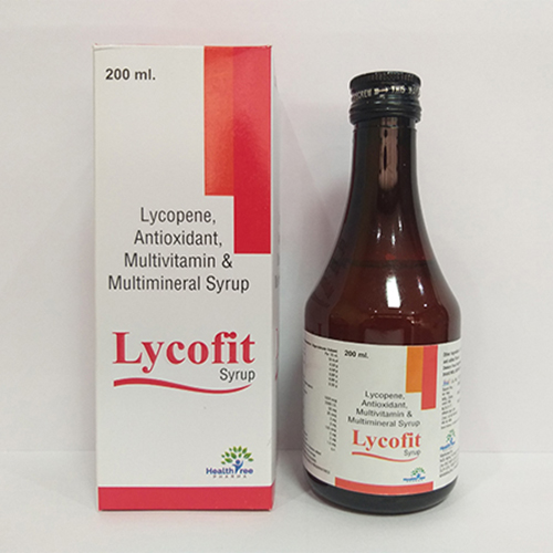 Product Name: Lycofit, Compositions of Lycofit are Lycopene,Antioxidant,Multivitamin & Multiminerals Syrup - Healthtree Pharma (India) Private Limited