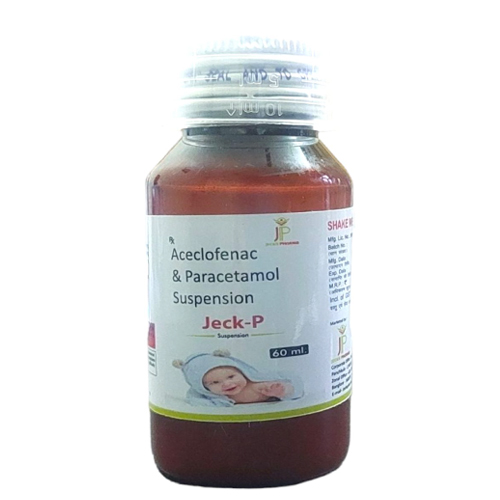 Product Name: JeckP, Compositions of JeckP are Aceclofenac &  Paracetamol Suspension - Jecks Pharma