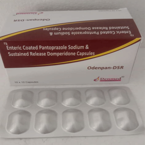 Product Name: Odenpan DSR, Compositions of Odenpan DSR are Enteric Coated Pantoprazole Sodium & Sustained Release Domperidone - Denmed Pharmaceutical