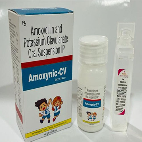 Product Name: Amoxycin CV, Compositions of Amoxycin CV are amoxycillin and potassium clavulanate oral susp - Mednic Healthcare Pvt. Ltd