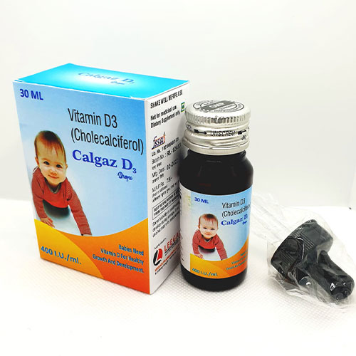Product Name: Calgaz D3, Compositions of Calgaz D3 are Vitamin D - Leegaze Pharmaceuticals Private Limited
