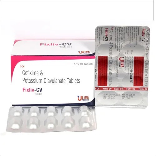Product Name: Filix CV, Compositions of Filix CV are Cefixime-Potassium-Clavulanate-Tablet - Yodley LifeSciences Private Limited