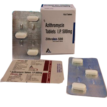 Product Name: Zithrolen 500, Compositions of Zithrolen 500 are  - Alencure Biotech Pvt Ltd