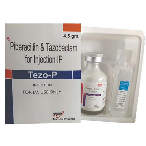 Product Name: TEZO P, Compositions of TEZO P are Piperacillin & Tazobactam for Injection IP - Tecnex Pharma