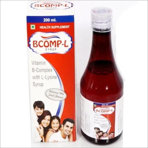 Product Name: BComp L, Compositions of Vitamin-B-Complex-With-L-Lysine-Syrup are Vitamin-B-Complex-With-L-Lysine-Syrup - Yodley LifeSciences Private Limited