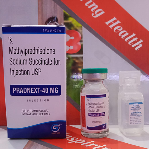 Product Name: PRADNEXT 40 MG, Compositions of PRADNEXT 40 MG are Methylprednisolone Sodium Succinate for Injection USP - C.S Healthcare