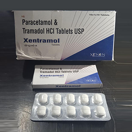 Product Name: Xentramol, Compositions of Xentramol are Paracetamol & Tramadol HCL Tablets USP - Xenon Pharma Pvt. Ltd