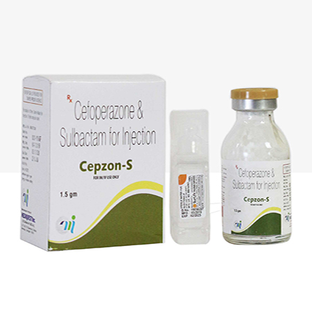 Product Name: CEPZON S 1.5 GM, Compositions of CEPZON S 1.5 GM are Cefoperazone & Sulbactam For Injection - Mediquest Inc