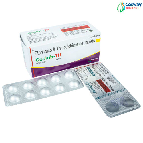 Product Name: COSIRIB TH, Compositions of COSIRIB TH are ETORCOXIB 60MG+ THIOCOLCHICOSIDE 4MG - Cosway Biosciences