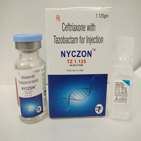 Product Name: Nyczon TZ, Compositions of Nyczon TZ are Ceftriaxone with Tazobactam for Injection  - Cassopeia Pharmaceutical Pvt Ltd
