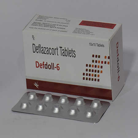 Product Name: Defdoll 6, Compositions of Defdoll 6 are Deflazacort Tablets - Meridiem Healthcare