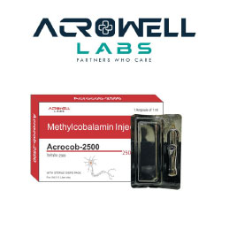 Product Name: Acrocob 2500, Compositions of Acrocob 2500 are Methylcobalamin Injection - Acrowell Labs Private Limited