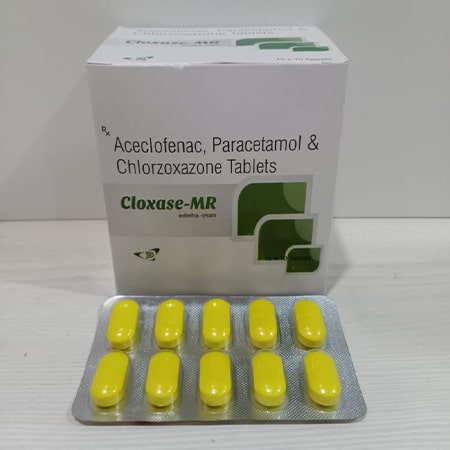 Product Name: Cloxase MR, Compositions of Cloxase MR are Aceclofenac, Paracetamol & Chlorzoxazone Tablets - Soinsvie Pharmacia Pvt. Ltd