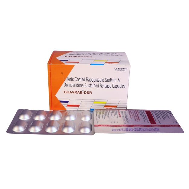 Product Name: BHAVRAB DSR , Compositions of BHAVRAB DSR  are RABEPRAZOLE-20MG, DOMPERIDONE-30MG - Paras Laboratories Ltd