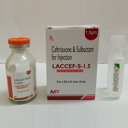 Product Name: Laccef S 1.5, Compositions of Ceftriaxone & Sulbactam for Injection are Ceftriaxone & Sulbactam for Injection - Manlac Pharma