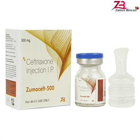 Product Name: Zumoceft 500, Compositions of Zumoceft 500 are Ceftriaxone Injection I.P. - Zumax Biocare