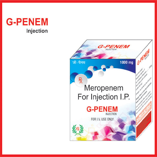 Product Name: G Penem, Compositions of G Penem are Meropenem for Injection IP - Greef Formulations